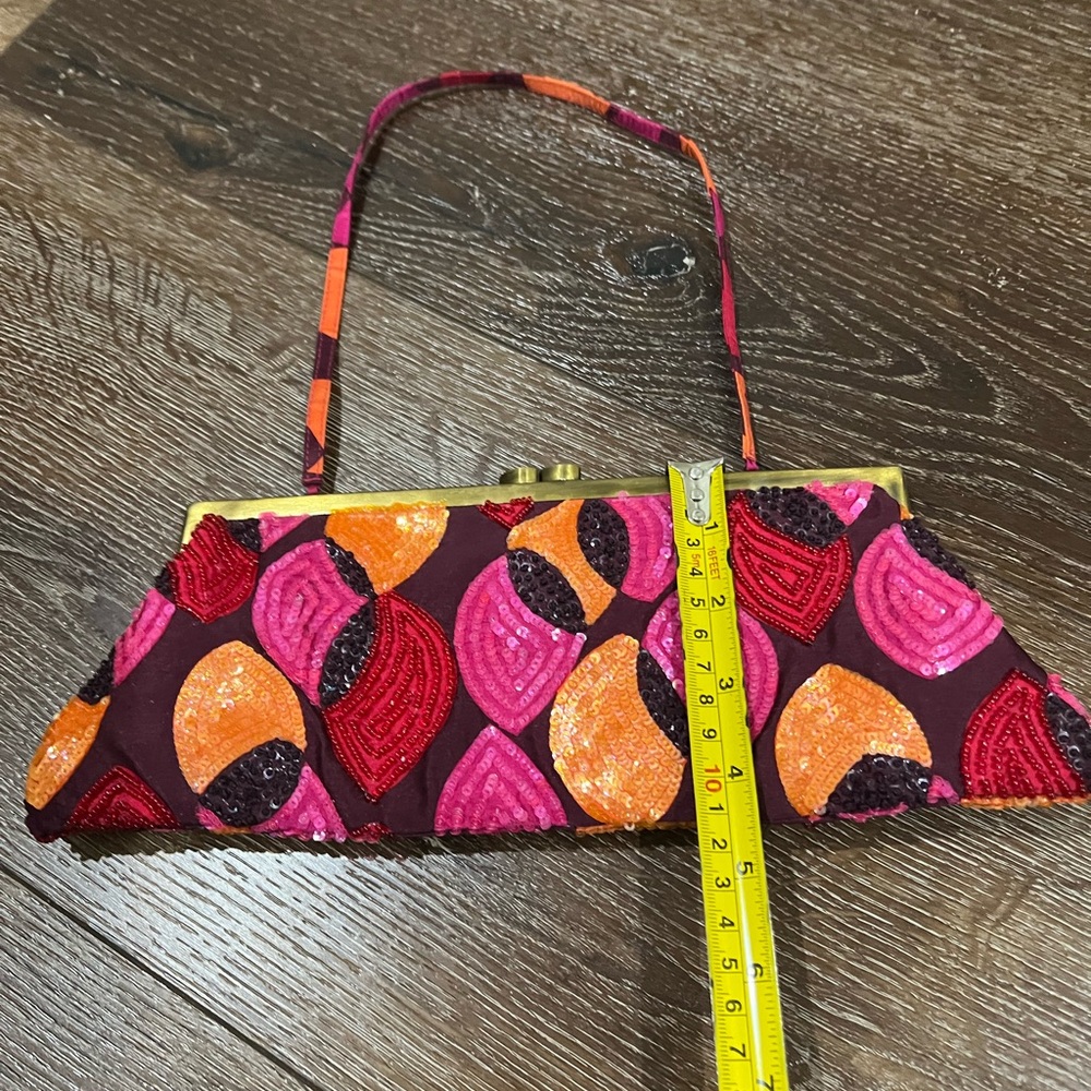 Santi beaded with sequence Colorful Patterned Clutch Bag - Picture 2 of 10